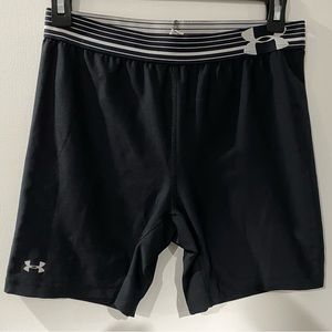 Under Armour biker shorts. Black. Medium